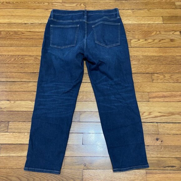 J. Crew Womens '03 Slim Jeans Sz 32 Blue Dark Wash Stretch Denim Pants RE-03-IDG - Picture 8 of 9
